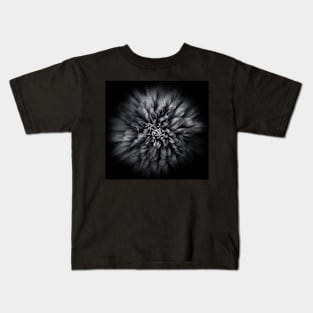 Backyard Flowers In Black And White 68 Flow Version Kids T-Shirt